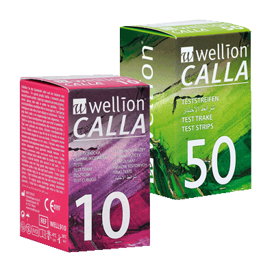 Wellion CALLA Blutzuckerteststreifen Verpackung