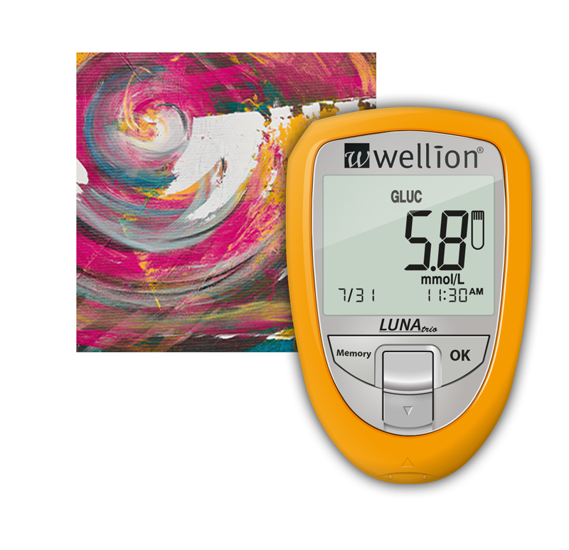 Wellion LUNA Trio Blutzuckermessgerät Wellion LUNA Trio Blutzuckermessgerät, 3 Werte für mich - Glukose, Cholesterin und Harnsäure